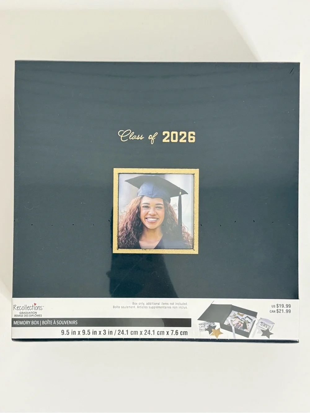 Recollections Class of 2026 Graduation Memory Box | Black Keepsake Box with Phot